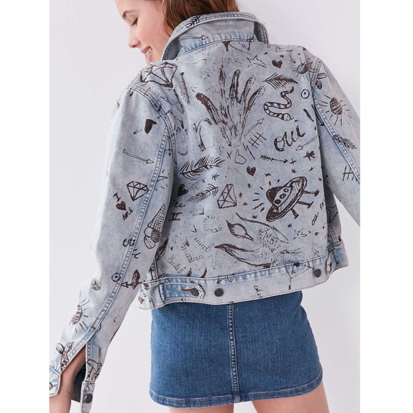 bdg floral jacquard trucker jacket